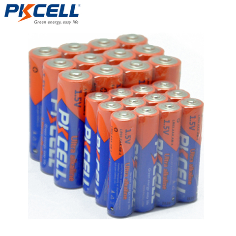 PKCELL 12 Pcs AA LR6 Batterie + 12 Pcs LR03 AAA Piles 1.5 V Alcalines Piles Sèches à Usage Unique Batterie Total 24 pcs ► Photo 1/5