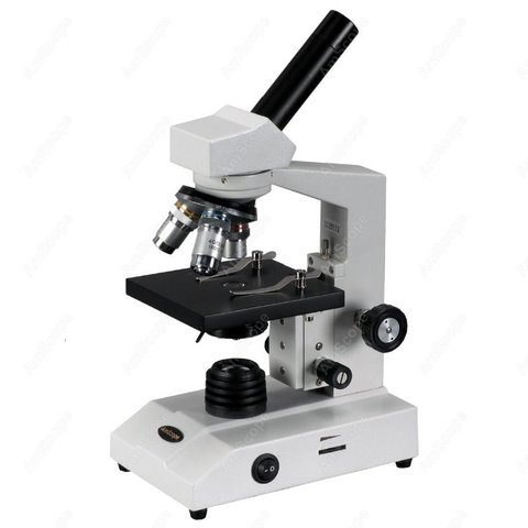 Microscope biologique clinique monoculaire, fournitures d'amscope, 40x800x ► Photo 1/1