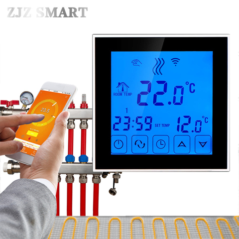 Maison connectée avec Wifi Programmable, Thermostat pour chauffe-eau, régulateur de température, application Programmable pour plancher chaud ► Photo 1/6