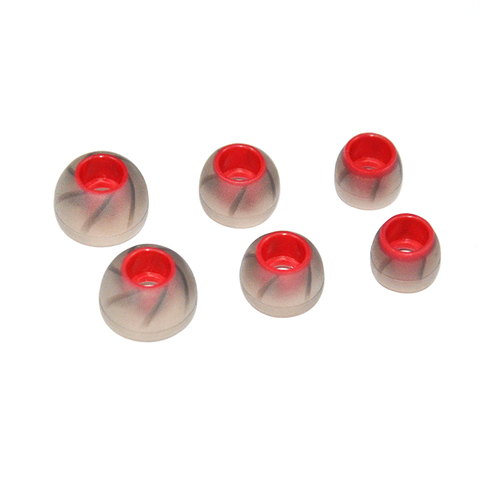 2022 NiceHCK rouge KZ 3 paires (6 pièces) L M S dans les embouts d'oreille écouteurs spirale Silicone écouteurs pour plus KZ écouteurs universels ► Photo 1/6