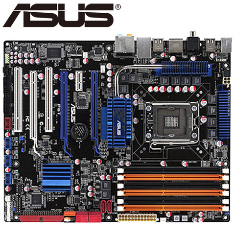 Carte mère originale pour ASUS P6T LGA 1366, composant pour pc de bureau, processeur Core i7 Extreme, mémoire DDR3, capacité maximale de ram 24 go, usb, X58 ► Photo 1/1