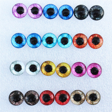 12mm aléatoire mixte Dragon yeux rond verre Cabochon Flatback Photo dôme bijoux bricolage accessoires plateau par paire 50 pcs/lot K06128 ► Photo 1/3