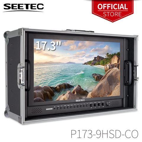 Seetec P173-9HSD-CO moniteur de diffusion 17.3 pouces IPS 3G-SDI HDMI avec moniteur de directeur LCD de cabine YPbPr AV avec valise ► Photo 1/6