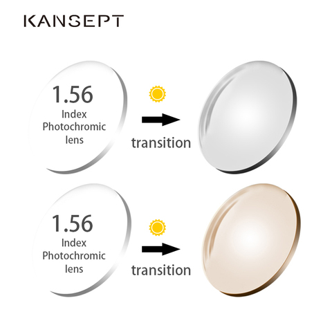 KANSEPT – lentilles en résine, indice 1.56, photochromique, asphérique, gris/marron, marque de Prescription, Anti UV, huile, réflecteurs d'eau ► Photo 1/5