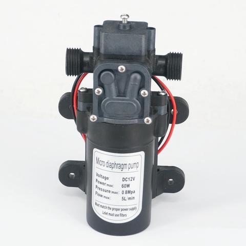 Pompe à diaphragme électrique 1/2 pouces, BSP mâle 12V/24V 60W, amplificateur auto-amorçant pour contrôle de flux de reflux pour le jardin de la maison, lave-auto, 300l/H ► Photo 1/4