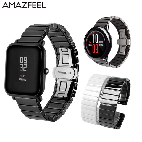 Bracelet de montre en céramique pour Huami Amazfit Bip sangle pour Amazfit rythme Stratos Bracelet GTR GTS pour Huawei montre Gt honneur Bracelet magique ► Photo 1/6