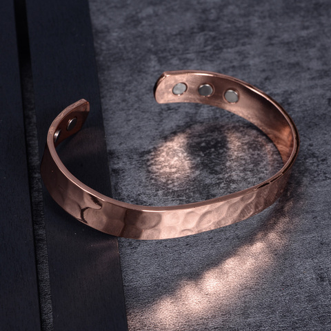Vinterly-Bracelet en cuivre pur pour hommes et femmes, accessoire ajustable pour l'arthrite, énergie de santé, Bracelets à breloques ► Photo 1/6