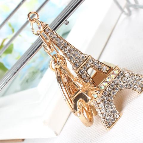 Porte-clés tour Eiffel pendentif à breloque, joli, pour sac à