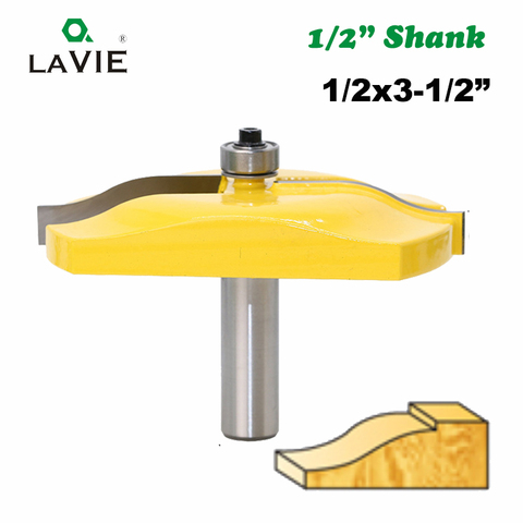 LAVIE 1pc 12mm 1/2 pouces tige carbure surélevé panneau routeur avec porte en bois Ogee grand routeur CNC outil de fraisage travail du bois 095 ► Photo 1/3