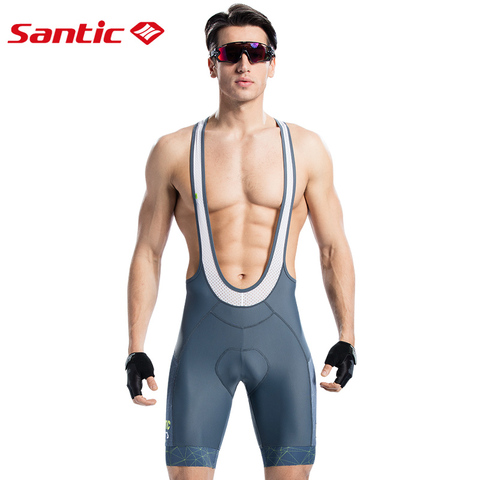 Santic-short de cyclisme rembourré pour hommes, cuissard à bretelles professionnel adapté à l'italien, avec coussinets 4D, pour faire du vélo, vtt, taille asiatique S-3XL, m85098 ► Photo 1/1