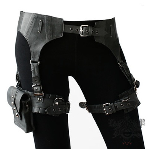 Steampunk-Pack vintage pour femmes, housse de protection pour les cuisses, pour moteur rock, ceinture, pistolet à l'épaule, Holster pour les cuisses ► Photo 1/1