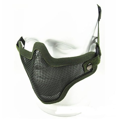 Masque de protection militaire Airsoft acier métal maille demi masque facial tactique protection grève Paintball armée Fans tactique masque ► Photo 1/6