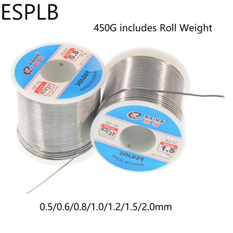 ESPLB 450G fil de soudure 0.5/0.6/0.8/1.0/1.2/1.5/2.0mm CF-10 63/37 colophane étain plomb fil de soudure Flux de noyau pour le soudage ► Photo 1/6