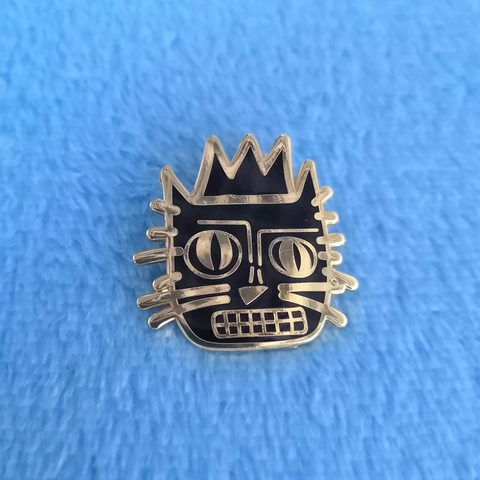 Badge à revers, Jean michèle Basquiat, chat, Badge, épingle ► Photo 1/2