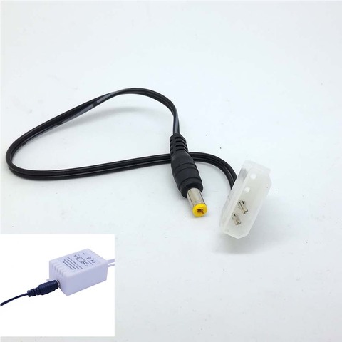 Nouveau PC 4PIN Molex 5.5mm x 2.1mm DC câble D'alimentation cordon adaptateur 12 v/2A pour RGB boîte de contrôle A CONDUIT ► Photo 1/6