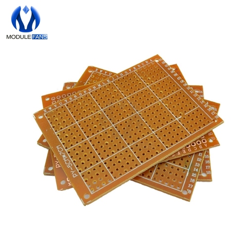 Carte PCB universelle, 10 pièces, pour bricolage électronique, Module, Point à Point 5x7cm 5x7cm 5x7cm 5x7cm 5x7cm ► Photo 1/6