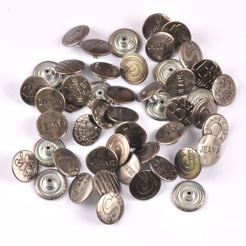 20 pièces/ensemble 20MM aléatoire mixte métal bouton haute qualité argent Jean boutons mixte bouton vêtements accessoires cp2172 ► Photo 1/4
