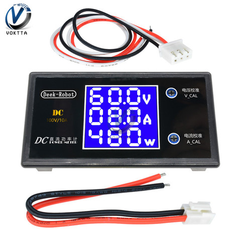 Voltmètre numérique et testeur de tension, avec écran LCD 0-100V, 10a 12V, 24V, 36V, 1000W ► Photo 1/6