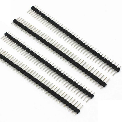 Livraison gratuite 1 jeu 20 pièces 40Pin 2.54mm simple rangée droite mâle broche en-tête connecteur bande pour PBC Ardunio ► Photo 1/1