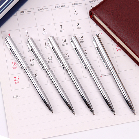 Mini stylo à bille rotatif en métal Durable, de poche, Portable, fournitures de signature de Banquet de bureau ► Photo 1/6