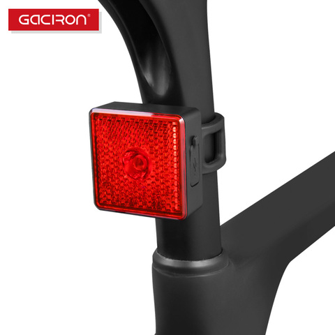 GACIRON – feu arrière de vélo intelligent étanche, 40lm, Rechargeable, lampe d'avertissement de sécurité nocturne, accessoires de cyclisme sur route et tout terrain ► Photo 1/6