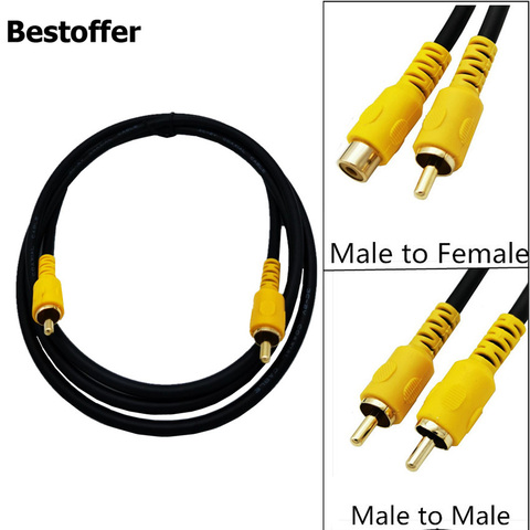 Câble Audio vidéo Coaxial numérique RCA Premium de 1.5 mètres câble Subwoofer mâle à mâle mâle à femelle M/M M/F ► Photo 1/6