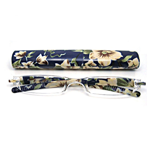 Femmes fleur presbytie boîtier pour lunettes de lecture force 1.0 1.5 2.0 à 4.0 léger PC intégralement E 008 ► Photo 1/6