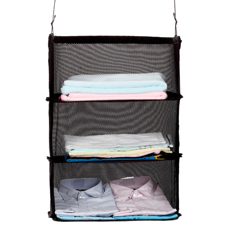 Valise de voyage 3 étagères suspendues, organisateur de voyage Portable, porte-serviettes pour vêtements ► Photo 1/1