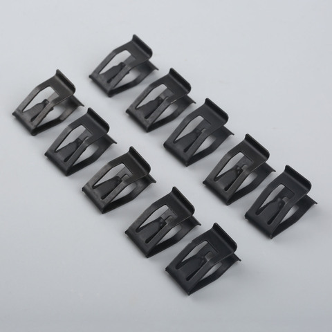 10 pièces voiture Console avant tableau de bord tableau de bord garniture automatique métal retenue noir Rivet attache clip adapté pour Ford Mazda Audi Toyota ► Photo 1/6