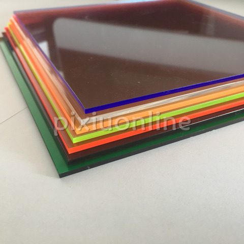 Feuille de plaque acrylique transparente, 15x15cm, en plastique épais de 2.3mm, planche carrée, matériau dur pour bricolage, 1 pièce J583b ► Photo 1/6