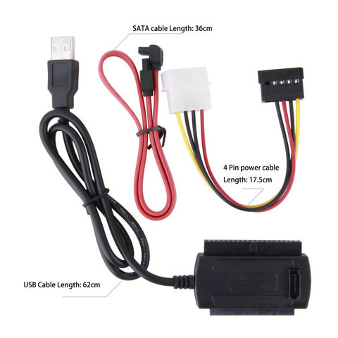 Adaptateur pour disque dur SATA/PATA/IDE vers USB 2.0, câble convertisseur pour disque dur 2.5 / 3.5 pouces 2425 ► Photo 1/6