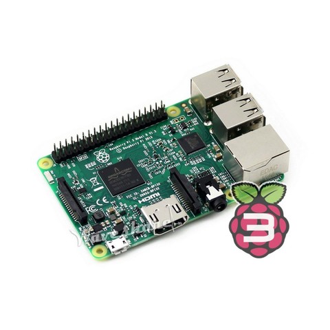 Carte d'origine Raspberry Pi 3 modèle B, un processeur ARMv8 quad-core 1.4GHz 64 bits, LAN sans fil 802.11n, Bluetooth 4.1 basse énergie ► Photo 1/1