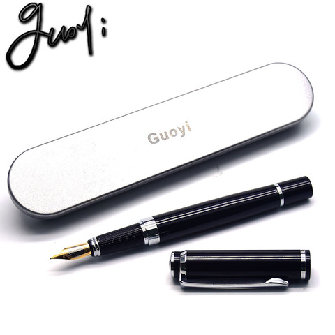 Guoyi – stylo à encre de luxe A193, 0.5mm, en métal, haut de gamme, cadeaux d'affaires, bureau, logo d'entreprise, personnalisation de signature ► Photo 1/6