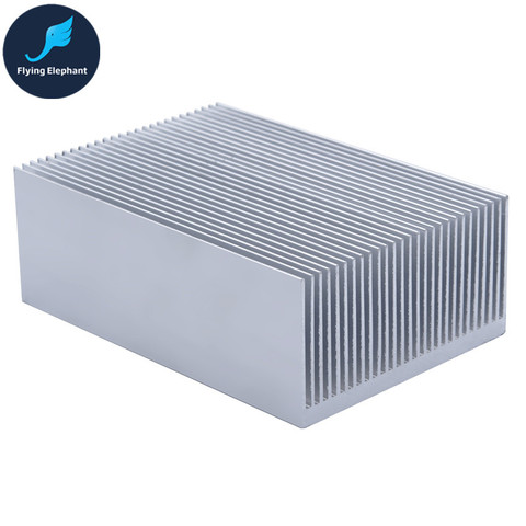 Dissipateur thermique électronique en aluminium, dissipateur thermique extrudé, radiateur Dense, système de refroidissement d'eau pour ordinateur, 100/130/150/200/x 69x36mm ► Photo 1/6