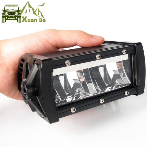 Barre lumineuse Led à une rangée d'objectif 9D, pour 12V 24V Uaz ATV SUV camion moto Faros 4x4 conduite hors route ► Photo 1/6