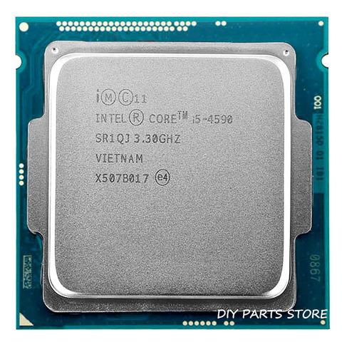 Processeur Intel core i5 4590 i5-4590 LGA 1150 3.3GHz, Quad Core, 6 mo de RAM DDR3-1600 DDR3-1333 HD4600 ► Photo 1/2