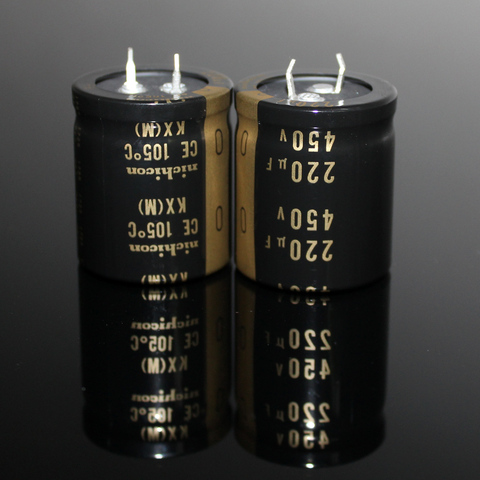 NICHICON – condensateur électrolytique audio haute tension KX 450V, 220UF, 2/10 pièces, Original, japon, livraison gratuite ► Photo 1/3