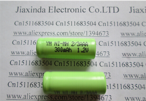 Piles rechargeables NI-MH Nickel-hydrure métallique, lot de 10, 1.2V 2/3AAA 300MAh 2/3 V MAh ► Photo 1/6