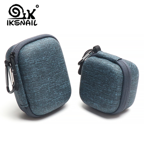 IKSNAIL – étui en cuir pour écouteurs Bluetooth, Mini oreillettes EVA à fermeture éclair rigide, étui pour écouteurs Bluetooth intra-auriculaires, organisateur de chargeur ► Photo 1/6