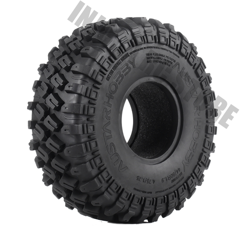 Pneus en caoutchouc, 123x45MM, ensemble de 4 pièces, pour camion à chenilles, 1/10 RC, traxx TRX-4 Axial SCX10 90046 90047 AXI03007 RC ► Photo 1/6