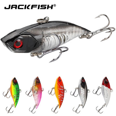 JACKFISH 11G/65mm leurre de pêche dur VIB hochets crochet pêche coulant Vibra hochets crochet leurres manivelle artificiel Wobbler appâts ► Photo 1/6