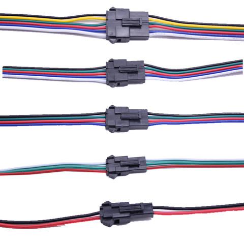 Connecteur de fil pour vidéosurveillance, connecteur 2/3/4/5/6 broches JST SM, connecteur électronique, fil pour vidéosurveillance pilote de lampe led ► Photo 1/4