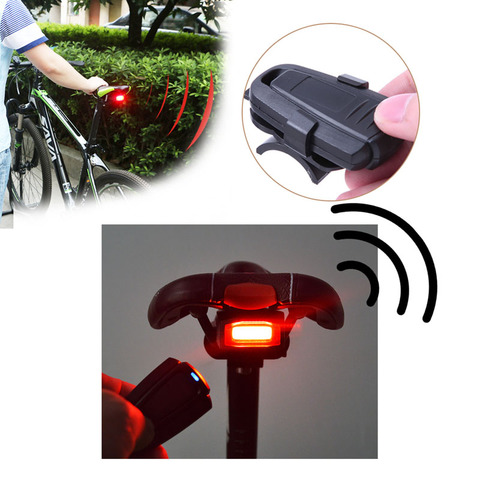 4 en 1 antivol vélo alarme de sécurité sans fil télécommande Alerter feux arrière serrure Warner étanche vélo lampe accessoires ► Photo 1/6