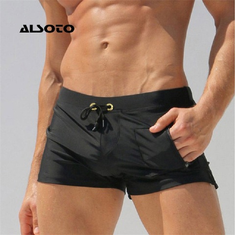 ALSOTO – maillot de bain pour hommes, culotte de planche, respirant, caleçon, Boxer, Sunga, nouvelle collection ► Photo 1/6