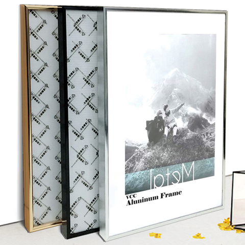 Cadre Photo en métal affiche cadre classique en aluminium cadres Photo pour tenture murale A3 A4 30x30 certificat cadre VCC ► Photo 1/6