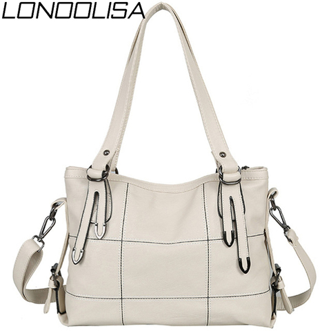 LONOOLISA été plage blanc Sac haut-poignée sacs en cuir de luxe sacs à main femmes sacs concepteur dames épaule sacs à main fourre-tout Sac ► Photo 1/6