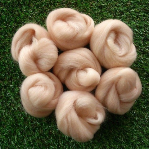 Feutrage à l'aiguille 45g, tons de peau de chair rose clair, laine en fibre mobile pour projets 3D, bricolage ► Photo 1/2