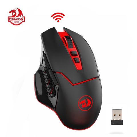 Redragon M690-1 Souris De Jeu Sans Fil Souris Réglable 8 Programmable Boutons 2400 dpi 2.4 ghz pour MMO Pro Les Joueurs PC Ordinateur Portable LOL FPS ► Photo 1/1