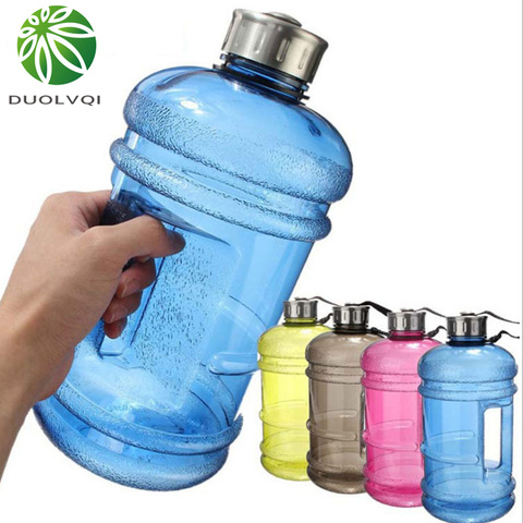 Grande capacité sport bouteille d'eau Sports de plein air salle de sport espace demi Gallon Fitness formation Camping en cours d'exécution entraînement bouteille d'eau 2.2L ► Photo 1/6