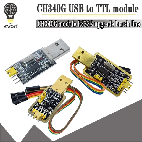 Module USB CH340 vers TTL CH340G mise à niveau télécharger une petite plaque de brosse métallique STC carte de microcontrôleur USB vers série à la place PL2303 ► Photo 1/6